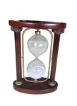 Hour Glass Sand Clock By Bombay Company Brass Mahogany Flips Over Vintage 10,5. Fixed Price $71.99.