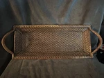 Pampered Chef Woven Selections 17 Long Length Wicker Serving Tray Basket. Fixed Price $38.93.