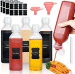 16 Oz Condiment Squeeze Bottles, 5 Pack Plastic Squirt With Flip. Fixed Price $25.44.