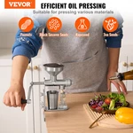 Vevor Manual Oil Press Machine, Stainless Steel Extractor Tea Seeds. Fixed Price $79.97.