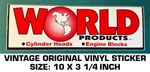 World Products Cylinder Heads Engine Blocks-vintage Original Vinyl Decal Sticker. Fixed Price $10.87.