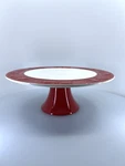 The Ritz Collection Porcelain Red Pedestal Cake Stand. Fixed Price $29.00.
