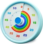 Rainbow Visual Timer For Kids, 60 Minute Silent Countdown Clock With Color Disk,. Fixed Price $18.39.