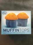Genuine Fred Muffin Tops 4 Blue Silicone Cupcake Molds - New Box. Fixed Price $14.99.