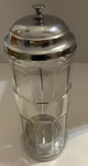 Gemco Glass Barber Straw Dispenser Holder Jar W/chrome Top - Vintage Free Ship. Fixed Price $29.95.