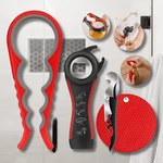4 In 1 Quick Jar Rubber Opener Lid Bottle Cap Grip Twister Remover Kitchen Tool. Fixed Price $16.59.