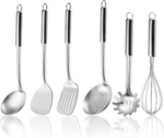 6-PIECE Kitchen Cooking Utensils Set, Stainless Steel With Susp. Fixed Price $38.99.