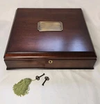 The Bombay Company 14" Mahogany Wood Memory Keepsake Document Locking Box 2006. Fixed Price $79.00.