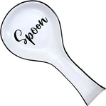 Spoon Rest For Kitchen Counter & Stove Top White Ceramic Holder Cookin. Fixed Price $16.20.