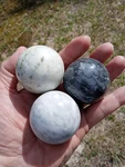 Lot Of 3 Agate & More Stone Spheres Crystal Balls. Over Pound! Q1. Fixed Price $21.00.
