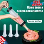 Manual Sausage Stuffer Homemade Maker With 3 Funnels Meat Injector**. Fixed Price $6.87.
