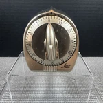 Rare Silver Stainless Colored Plastic Lux Minute Minder Kitchen Timer Tested. Fixed Price $52.00.