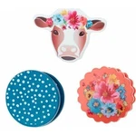 Pioneer Woman 3-PACK Magnetic Bag Clips Floral Dots Dairy Cow Country New. Fixed Price $16.73.