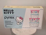 Pyrex Hello Kitty Decorated Glass Food Storage Container 8 Piece Set New Box. Fixed Price $78.99.