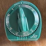 Vintage Kitchen Timer Lux 60 Minute Minder Atomic Rocket Knob Retro Forest Green. Fixed Price $32.99.
