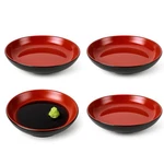 Japanbargain 2378, Soy Sauce Dishes Dipping Bowls 3.25"-RED/BLACK, Multicolor. Fixed Price $13.99.