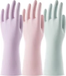 Cooljob 3 Pairs Household Gloves With Non-slip Grip For Kitchen Size S-l. Fixed Price $11.99.