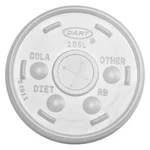 Dart 10SL Lid For Oz. Cold Cup, Flat, Identification Buttons, Straw Slot,. Fixed Price $39.85.