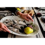 Linen Dinner Napkins Set Of 4, 20" For Kitchen Dining Table Decor, French Stripe. Fixed Price $74.99.