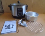 Deep Fryer Multi-cooker 5.5 Liter Capacity Continental Platinum Model CP43279. Fixed Price $54.99.