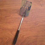 Ekco Slotted Metal Spatula Turner Silver Black Plastic Handle Hanging Hole. Fixed Price $10.00.