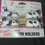 Barnyard Buddies Holstein Cow Corn Holders Vintage Acme Int'l 1996 Set Of Four. Fixed Price $13.00.