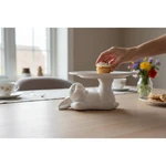 Arlington Designs Bunny Rabbit Pedestal Cake Stand White Very Good 8IN. Fixed Price $19.39.