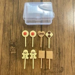 Used Daiso Food Picks Bento Box School Office Lunch Accessories Set 8 Kids. Fixed Price $6.50.
