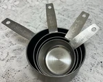 Vtg Ekco Stainless Steel Measuring Cups Set Of Cup, 1/2, 1/4, 1/3 Cup.. Fixed Price $16.99.