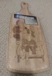 Bamboo Paddle / Serving Board Farberware Christmas Santa Children 2014 8X19" New. Fixed Price $29.86.