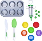 Curious Chef Kids Cookware 16-PIECE Cupcake & Decorating Kit Multicolor. Fixed Price $23.76.