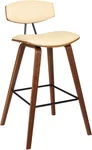 Armen Living Fox Mid-century Faux Leather Kitchen Barstool 30" Height Cream. Fixed Price $94.00.