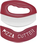 Urbanstrive Stainless Steel Pizza Cutter Red Withcover Heavyduty Rocker For Home. Fixed Price $7.18.