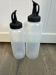 2X Oxo Good Grips Chef Squeeze Bottle Set Plastic Translucent 12OZ & 16OZ. Fixed Price $14.39.