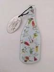 Tempered Glass Wine Bottle Shape Cutting Board Cheese Tray Sunshi Platter Server. Fixed Price $9.87.