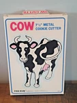 Vintage Fox Run Craftsmen #3612 Cow Cookie Cutter Large 7.5" Metal W/ Original B. Fixed Price $13.23.