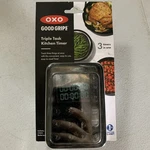 Oxo Good Grips Digital Triple Kitchen Timer - Black Bscs. Fixed Price $39.99.