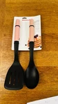 Kitchenaid 2 Piece Tool Set Pink Slotted Turner Spoon Nonstick Safe New. Fixed Price $29.00.