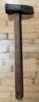 Vintage Cast Iron Meat Tenderizer Hammer Primitive Kitchen Tool Utensil 12.5". Fixed Price $29.95.