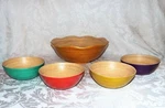 Core Wood Salad Set, 4 Individual & 1 Big Of 5 - Acacia. Fixed Price $39.95.
