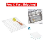 Versatile Clear Pvc Sink Mat: Non-slip Dish Protector For Home Use, 12" X 15.5". Fixed Price $18.87.