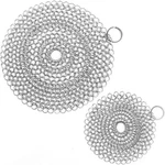 Cast Iron Skillet Cleaner Scrubber 2 Pack Stainless Steel Maille. Fixed Price $8.39.