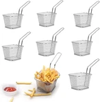 8PCS Mini Square Fry Basket Food Grade Steel French Chip Net. Fixed Price $27.45.