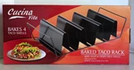 Cucina Vita Baked Taco Rack Bakes 4 Shells Non Stick Surface New Box. Fixed Price $9.95.
