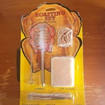 Heuck Roasting Set With Meat Thermometer, Lacer, Stuffing Bag, Twine For Turkey. Fixed Price $14.80.