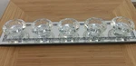 Crushed Crystal Silver Mirror 5 Tea Light Candle Holder Sparkles!. Fixed Price $32.95.