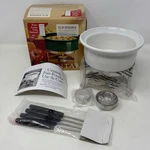 Vtg Chantal Fun Fondue Tealight Warmer Keep Queso, Chocolate, Butter, Sauce. Fixed Price $28.95.