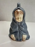 Vintage Blue Hooded Baby Figural Bell 5 Porcelain Nursery Shelf Decor. Fixed Price $15.99.