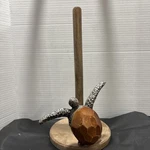 Mud Pie Sea Turtle & Silver Tone Metal Paper Towel Holder Nautical Wooden. Fixed Price $23.00.