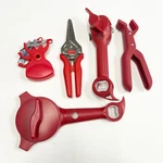 Kuhn Rikon Shears, Peeler, Gripper, Jar & Can Opener Red New. Fixed Price $39.95.